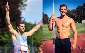 德國標槍選手霍夫曼（Andreas Hofmann）。（合成圖／翻攝自Andreas Hofmann Instagram）