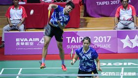 0829世大運羽球混雙王齊麟、李佳馨　圖／記者林敬旻攝