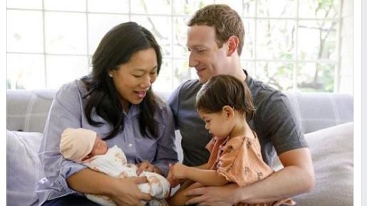 喜迎第二胎　祖克柏曝光給次女的信