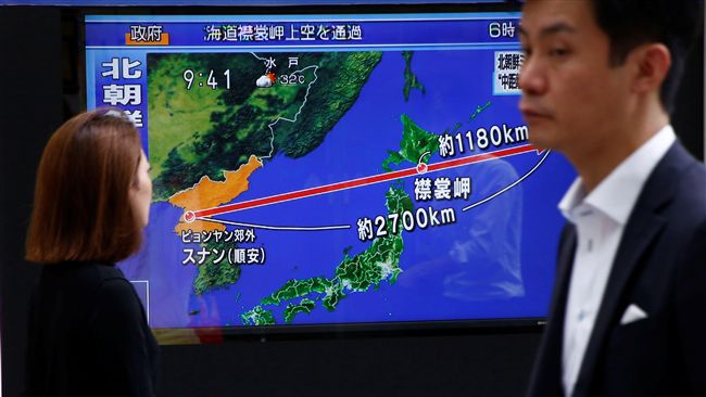 北韓射彈　飛2700公里越過日本
