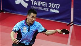 世大運桌球男單　陳建安晉4強台北世大運28日在新莊體育館進行桌球男子單打8強戰，中華隊選手陳建安（圖）擊敗波蘭選手，晉級4強。中央社記者徐肇昌攝　106年8月28日
