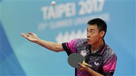 世大運桌球男單  陳建安晉級金牌戰（1）中華隊桌球選手陳建安（圖）29日在台北世大運桌球男單賽事準決賽擊敗北韓選手，拿下金牌戰門票。中央社記者徐肇昌攝  106年8月29日