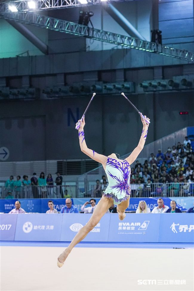 世大運韻律體操個人單項，各國好手展身手。（圖／記者林敬旻攝）