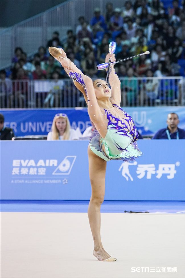 世大運韻律體操個人單項，各國好手展身手。（圖／記者林敬旻攝）