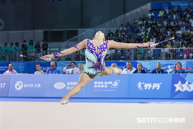 世大運韻律體操個人單項，各國好手展身手。（圖／記者林敬旻攝）