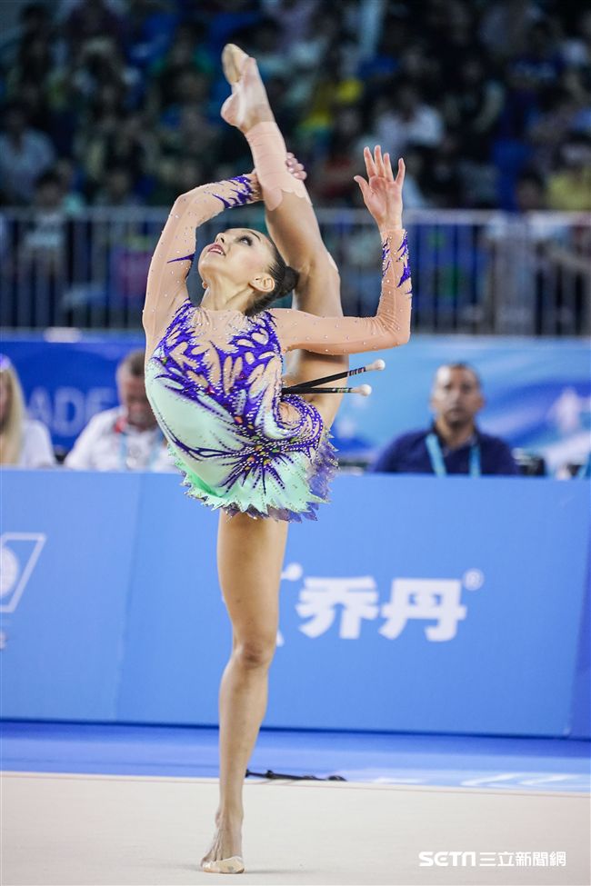 世大運韻律體操個人單項，各國好手展身手。（圖／記者林敬旻攝）
