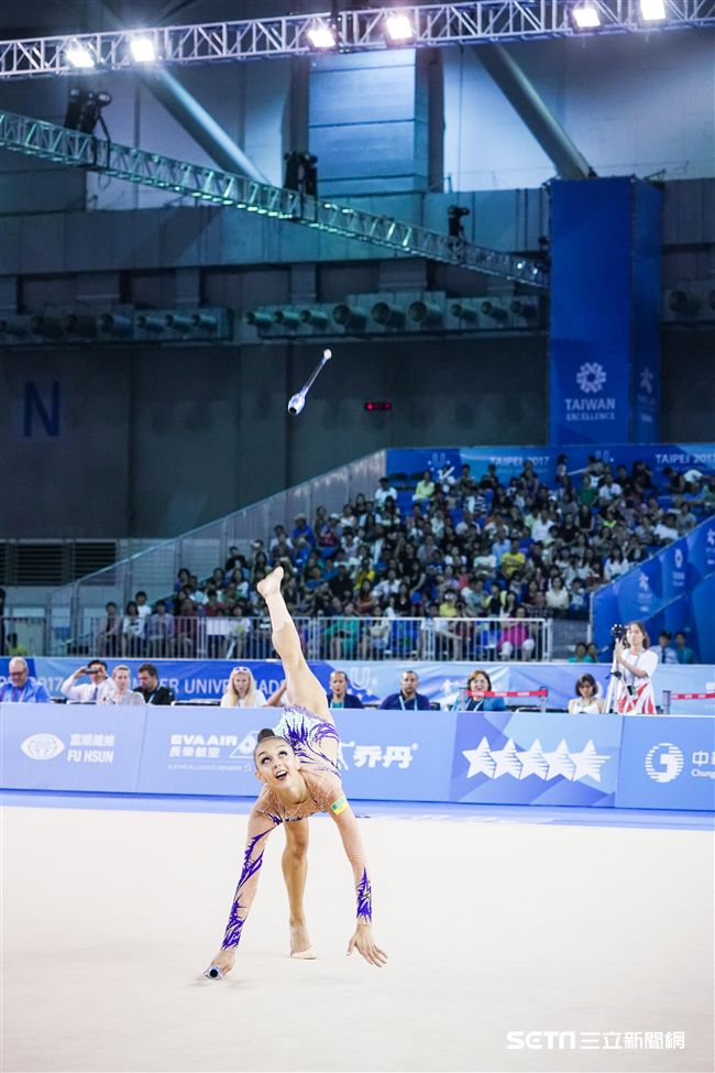 世大運韻律體操個人單項，各國好手展身手。（圖／記者林敬旻攝）