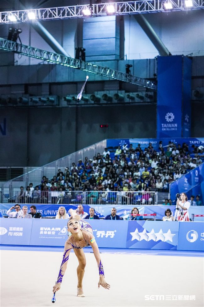 世大運韻律體操個人單項，各國好手展身手。（圖／記者林敬旻攝）