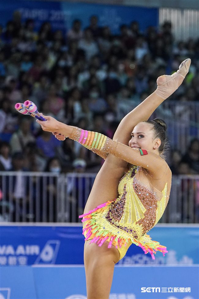 世大運韻律體操個人單項，各國好手展身手。（圖／記者林敬旻攝）