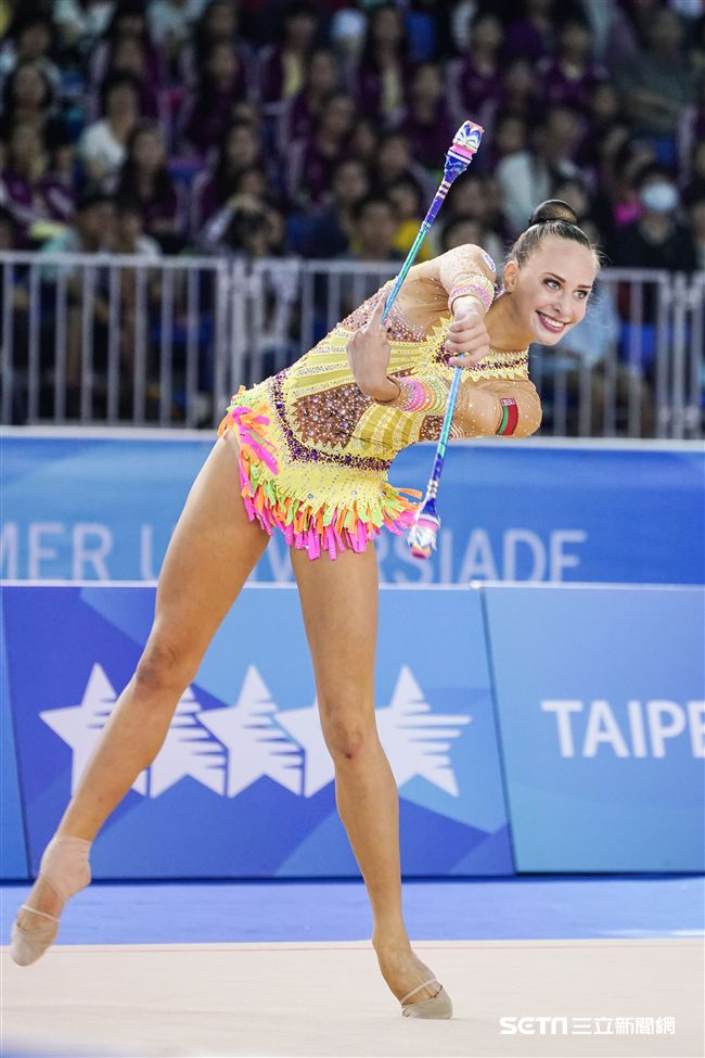 世大運韻律體操個人單項，各國好手展身手。（圖／記者林敬旻攝）