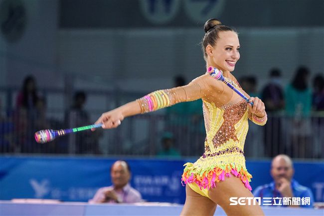 世大運韻律體操個人單項，各國好手展身手。（圖／記者林敬旻攝）