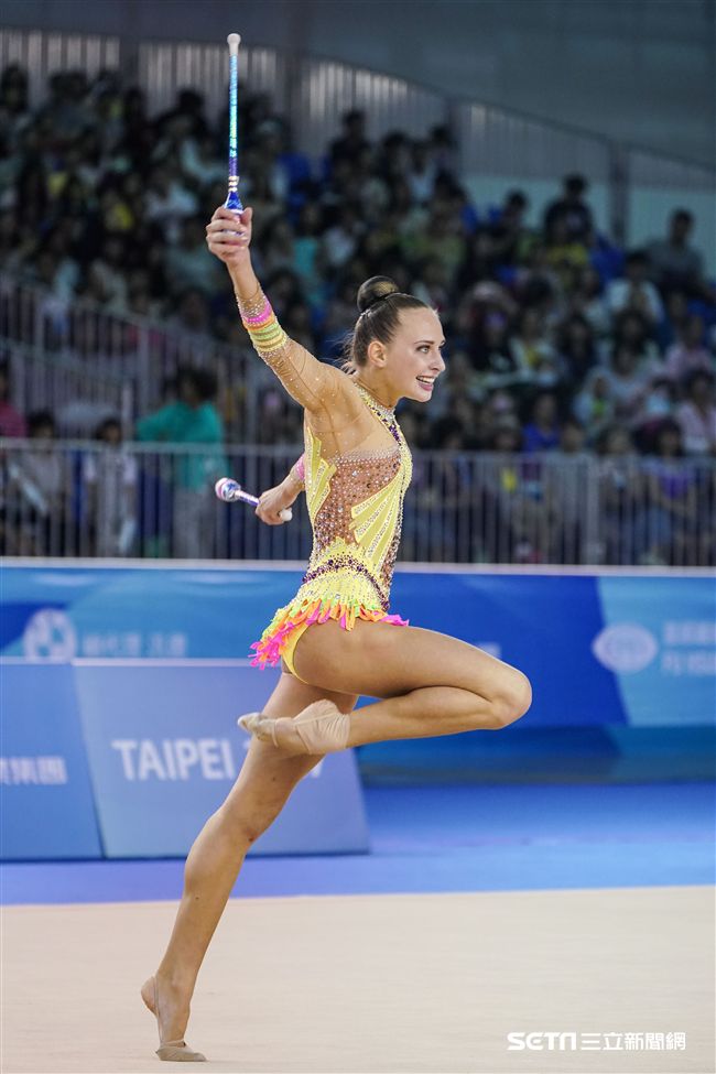 世大運韻律體操個人單項，各國好手展身手。（圖／記者林敬旻攝）