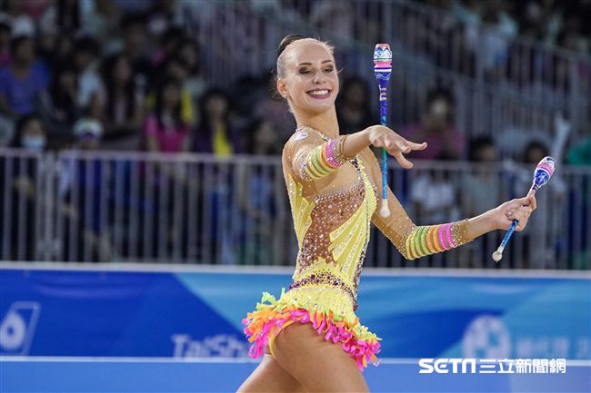 世大運韻律體操個人單項，各國好手展身手。（圖／記者林敬旻攝）