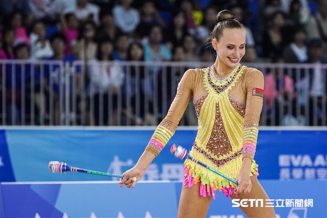 世大運韻律體操個人單項，各國好手展身手。（圖／記者林敬旻攝）
