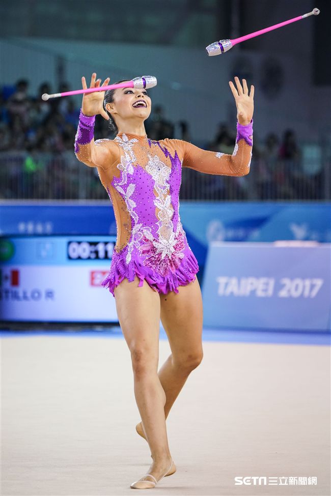 世大運韻律體操個人單項，各國好手展身手。（圖／記者林敬旻攝）