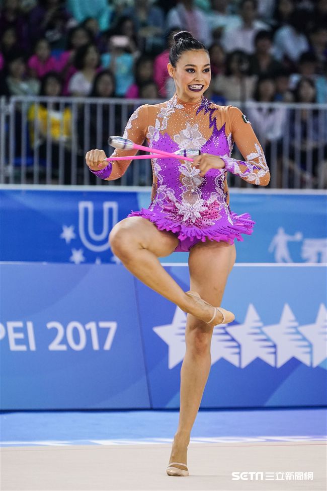 世大運韻律體操個人單項，各國好手展身手。（圖／記者林敬旻攝）