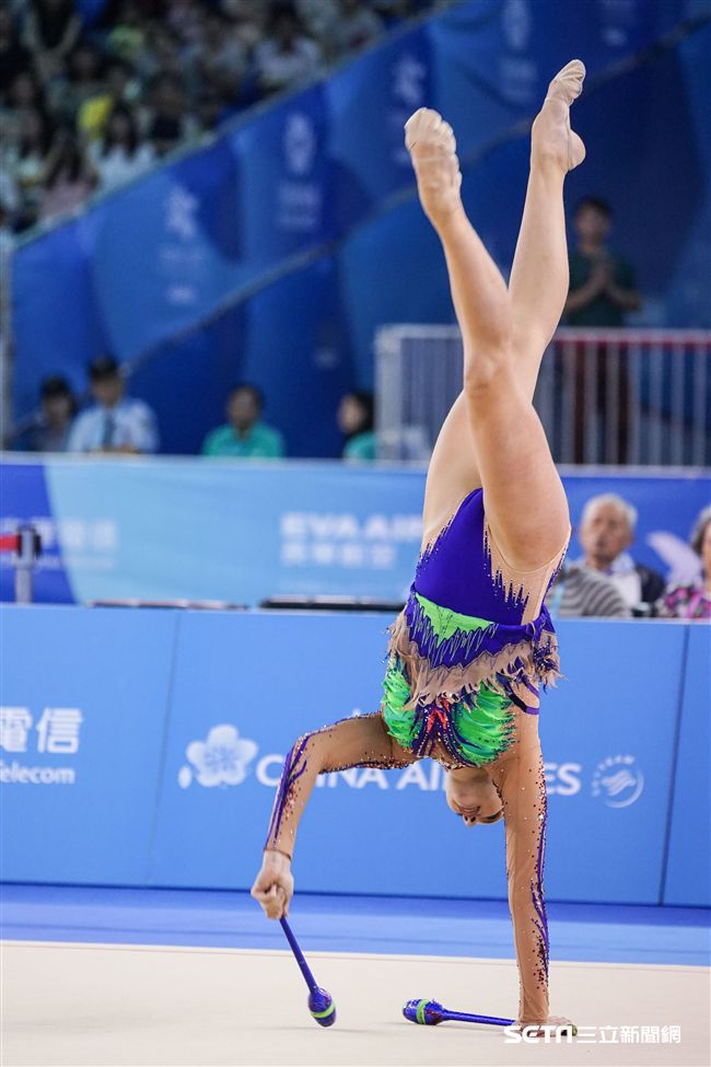 世大運韻律體操個人單項，各國好手展身手。（圖／記者林敬旻攝）