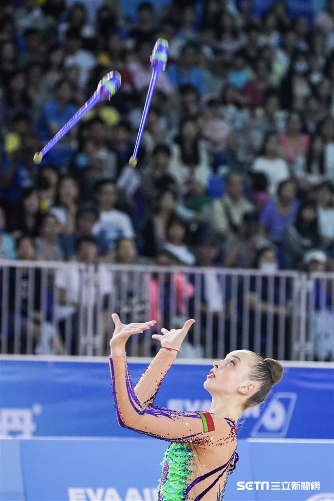 世大運韻律體操個人單項，各國好手展身手。（圖／記者林敬旻攝）