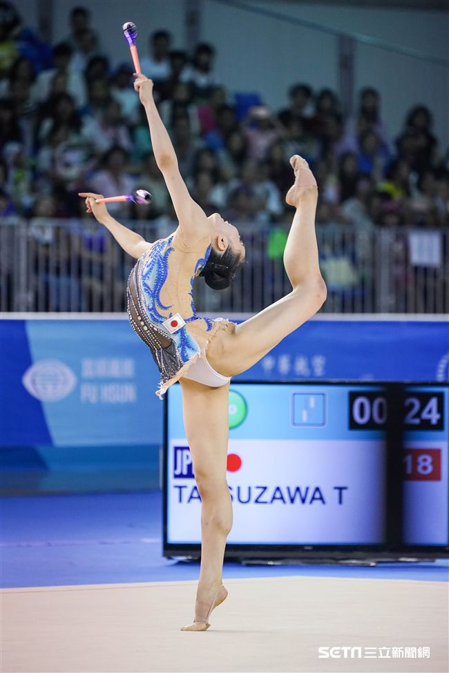 世大運韻律體操個人單項，各國好手展身手。（圖／記者林敬旻攝）