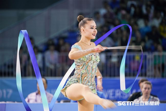 世大運韻律體操個人單項，各國好手展身手。（圖／記者林敬旻攝）