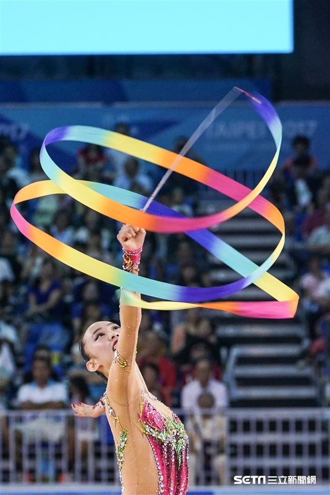 世大運韻律體操個人單項，各國好手展身手。（圖／記者林敬旻攝）