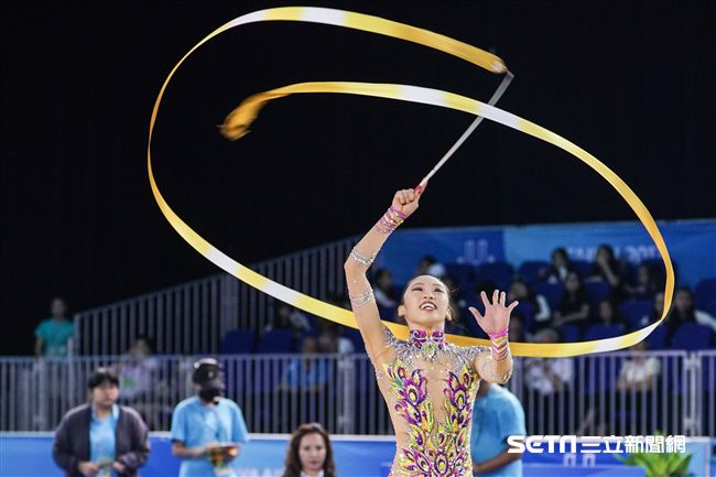 世大運韻律體操個人單項，各國好手展身手。（圖／記者林敬旻攝）
