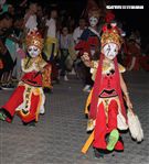 世大運閉幕典禮精彩表演，神明熄聖火。（記者邱榮吉/攝影）