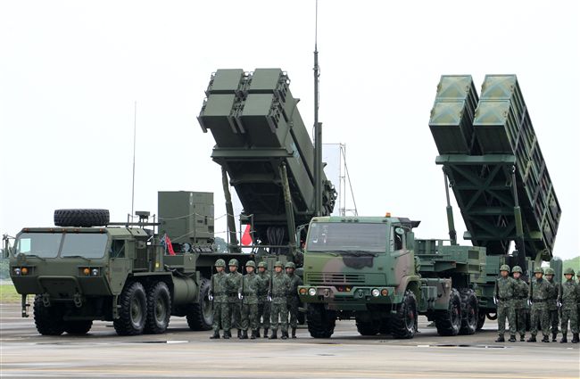 愛國者飛彈發射架。（記者邱榮吉/攝影）
