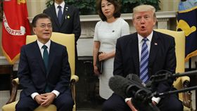 南韓總統文在寅上任後首次出訪美國、美國總統川普、美國和南韓（圖／路透社／達志影像）