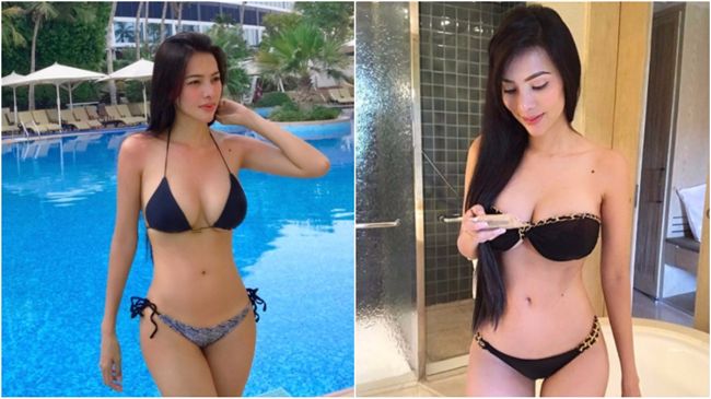 辣姊曬比基尼秀美乳　S曲線超犯規！