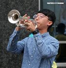 國軍106年慶祝93軍人節，空軍假台北忠孝復興站前廣場舉行，疾風快閃活動。（記者邱榮吉/攝影）