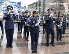 國軍106年慶祝93軍人節，空軍假台北忠孝復興站前廣場舉行，疾風快閃活動。（記者邱榮吉/攝影）