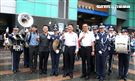 國軍106年慶祝93軍人節，空軍假台北忠孝復興站前廣場舉行，疾風快閃活動。（記者邱榮吉/攝影）
