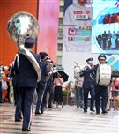 國軍106年慶祝93軍人節，空軍假台北忠孝復興站前廣場舉行，疾風快閃活動。（記者邱榮吉/攝影）