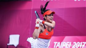0827世大運網球女雙台灣選手詹詠然。 圖／記者林敬旻攝