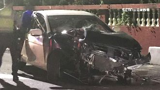 吃燒酒雞抖抖的…男憂酒駕逃逸撞警車