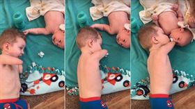 兄弟,奶嘴,殘缺,殘疾,手腳,畸形,身軀,Amelia,Phocomelia,義肢,Camden,Jaxton　圖／翻攝自YouTube影片　 https://goo.gl/1Qv7ti