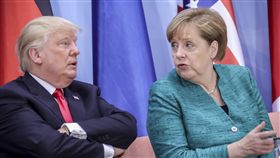 德總理梅克爾與美總統川普。（圖／美聯社／達志影像）