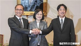 行政院長林全因為階段性任務完成提出辭呈，總統蔡英文5日親自舉行記者會，宣布新任行政院長由台南市長賴清德接任。  圖／記者林敬旻攝