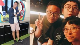 阿翰、張世楷、張世楷女友。「阿翰PO影片功臣是他！阿翰感性道謝」（合成圖／阿翰提供）