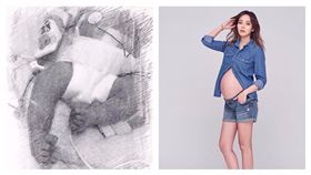 侯佩岑8月底剖腹產　寶寶患「新生兒溶血症 」進加護病房
合成圖／翻攝自侯佩岑臉書