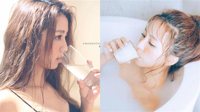 女星拍寫真胸貼掉　粉紅暈曝光不知情