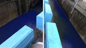 排水溝,彰化,藍色,染料,印刷工廠,汙染,排放,廢水
（圖／翻攝自彰化人大小事臉書）