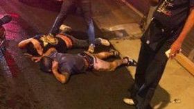 警方將這些孫牧辰等惡煞壓制逮捕。翻攝