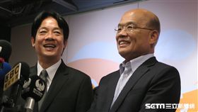 行政院長賴清德拜會前院長蘇貞昌。（記者盧素梅攝）