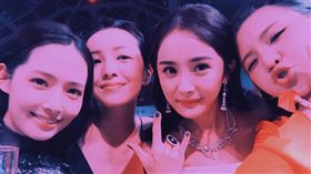 小時代,楊冪,郭碧婷,郭采潔,謝依霖,時間煮雨,姐妹,時代姐妹花,同框,合體（圖／翻攝自郭碧婷微博）