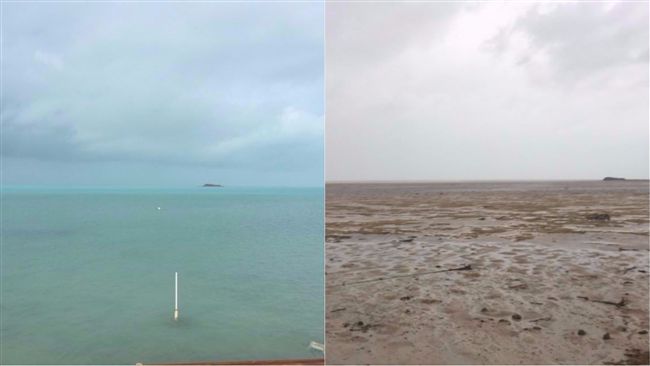 颶風艾瑪吸乾海水　汪洋一夕間消失…