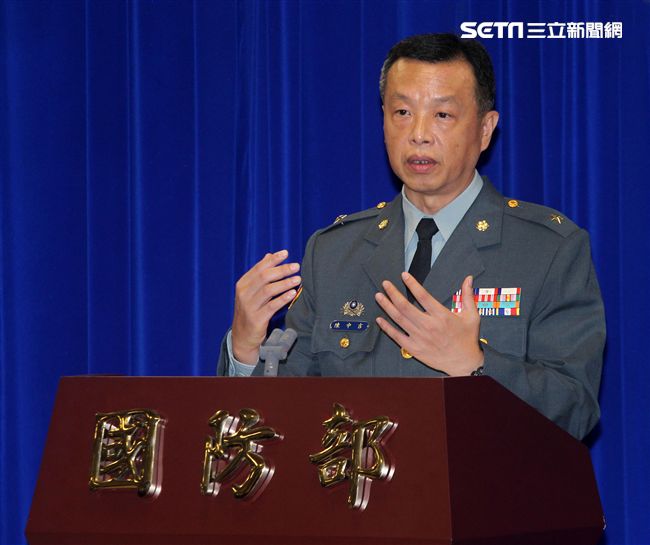 國防部發言人陳中吉少將。（記者邱榮吉/攝影）