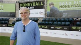 ▲2011年霍夫曼參加電影魔球的首映。（圖／美聯社／達志影像）