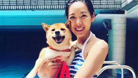 林可彤,懷孕,游泳,漂浮,巨嬰（圖／翻攝自林可彤臉書）